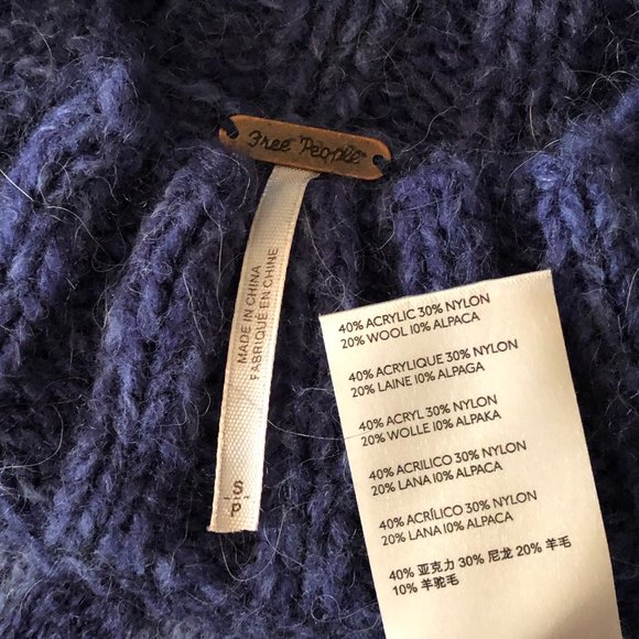 Free People Yin Yang Oversized Sweater Sz S - Picture 9 of 11